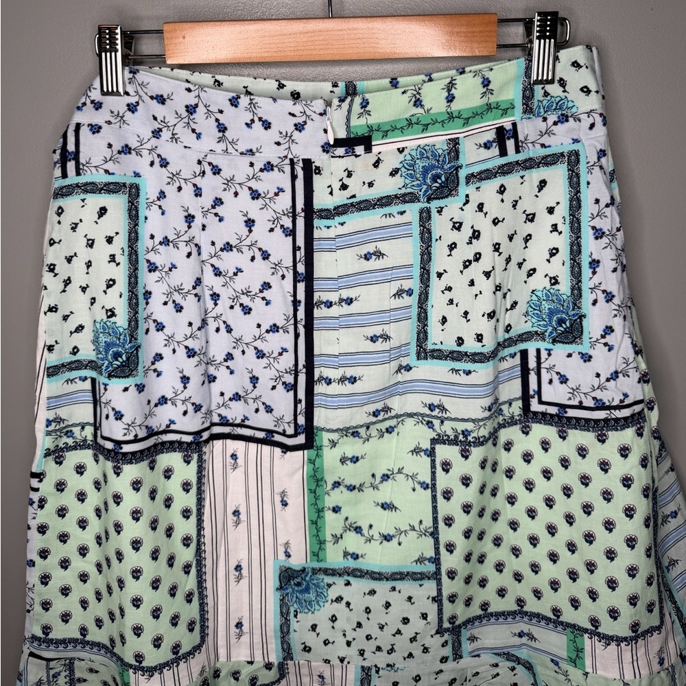 LOFT Patchwork Ruffle Wrap Skirt - Picture 8 of 13